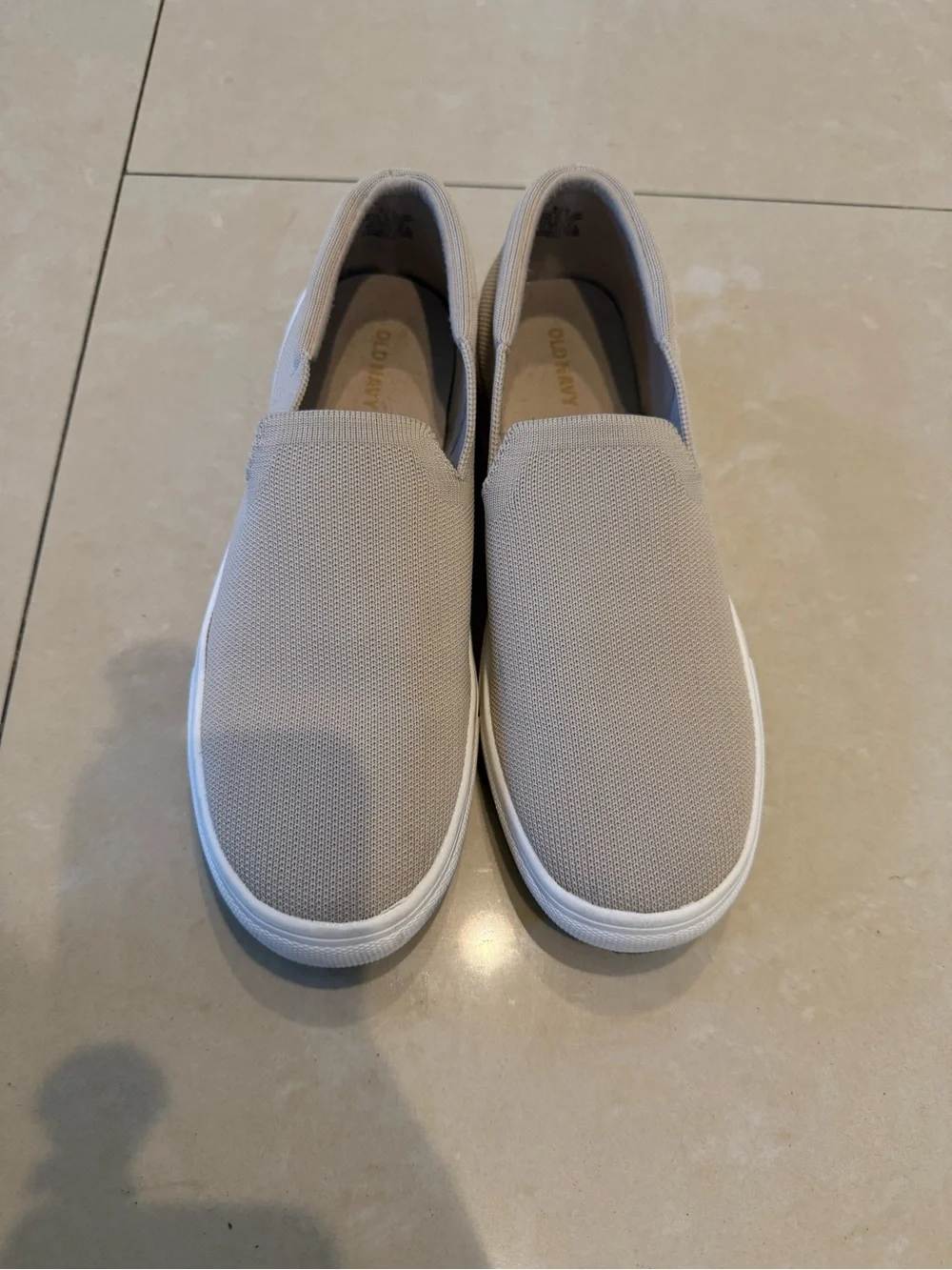 Old Navy Men's Slip-On Canvas Loafers in Light Taupe